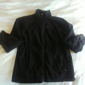 M Oakley Black full zip sweater